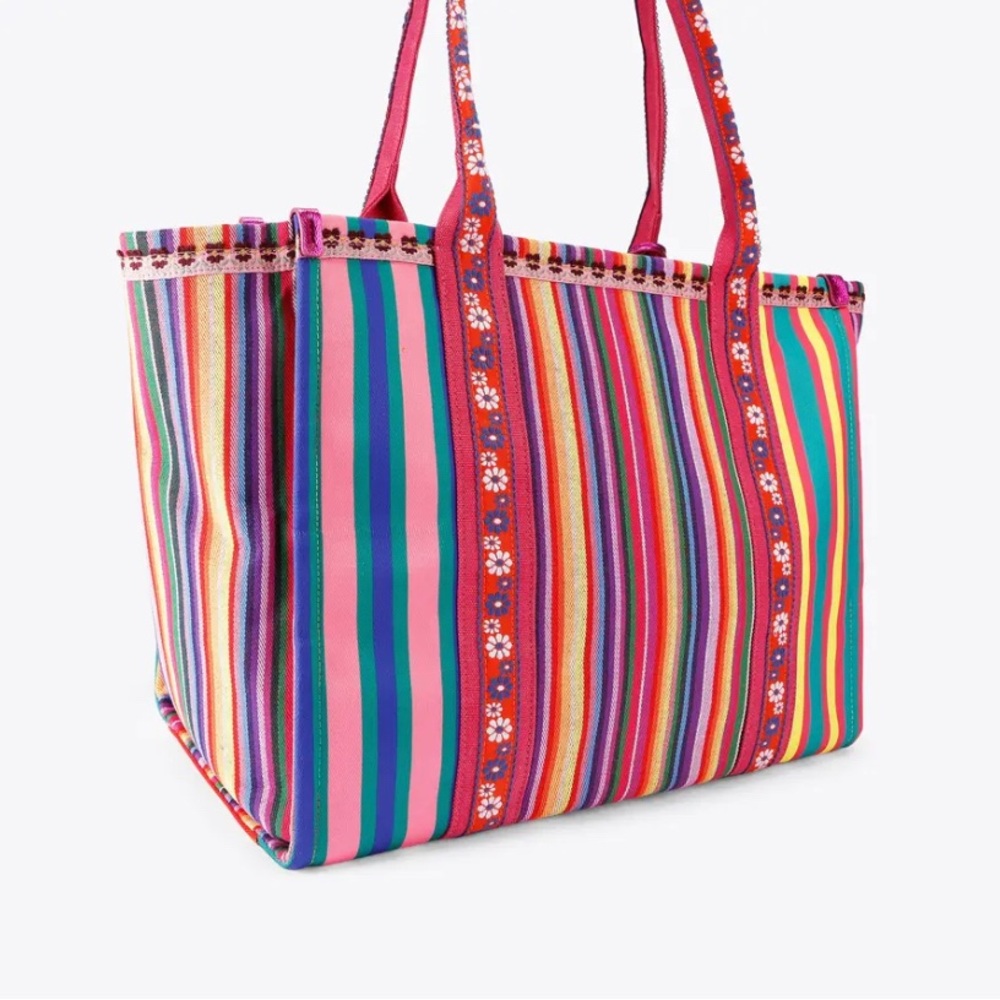 Kurt Geiger Multicolor Large Striped Tote NWT w/ Dustbag 💖💖 - Picture 3 of 6